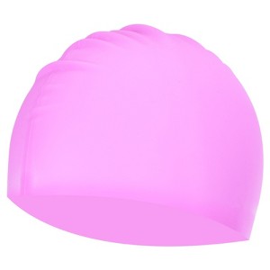 Unique Bargains Silicone Waterproof Non-Slip High-Stretch Swim Cap - 1 of 4