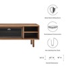 Modway Kurtis 65" TV Stand – Modern MDF and Particleboard Entertainment Console in Walnut for Living Rooms - 2 of 4