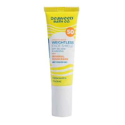 The Seaweed Bath Co Weightless Face Shield Mineral Sunscreen SPF 50- 1.7 fz