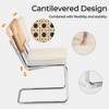 COWLOWN Beige 2 Piece Mid - Century Rattan Dining Chairs, Cane Backrests, Soft Upholstered Cushions for Home Dining Spaces - 2 of 4
