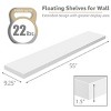 Sorbus 2 Pack 55 Inch Wall Mounted Floating Shelves - for Bathroom, Wall Decor for Bedroom, Kitchen, Living Room, Book Storage - 2 of 4