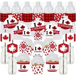 Big Dot of Happiness Canada Day - Canadian Party Favors and Cupcake Kit - Fabulous Favor Party Pack - 100 Pieces - 1 of 4