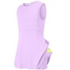 Girls Tennis Dress with Built-in Shorts Girls Athletic Dress Sleeveless A Line Tennis Dress Pleated Girls Golf Dress - 3 of 4