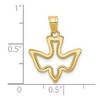 Black Bow Jewelry 10k Yellow Gold Small Dove Silhouette Pendant - 3 of 4