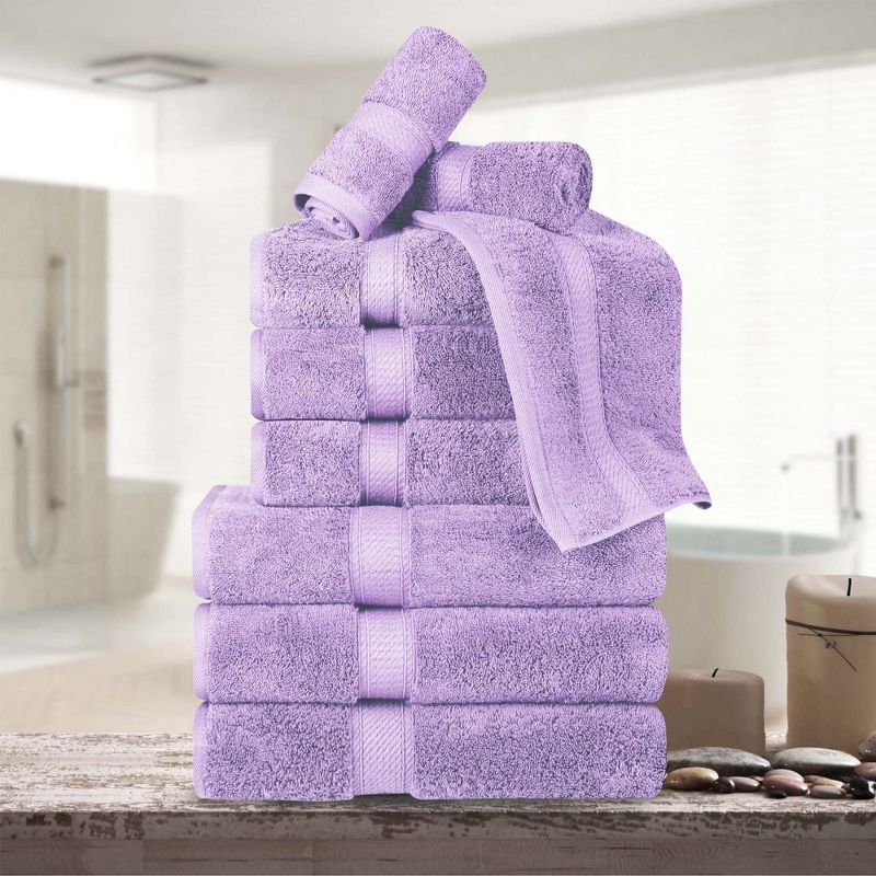 Premium Cotton 800 GSM Heavyweight Plush Luxury 9 Piece Bathroom Towel Set by Blue Nile Mills, 2 of 8