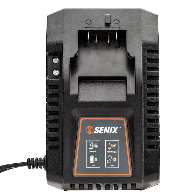 SENIX CHX2 20 Volt Lithium-ion Battery Pack Charger with Light Indicator for All SENIX X2 20-volt Max Battery Packs, Black, 2 of 7