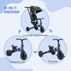 3-in-1 Toddler Trike, Push Tricycle, & Balance Bike with Adjustable Settings-3irtyhousy - 3 of 4