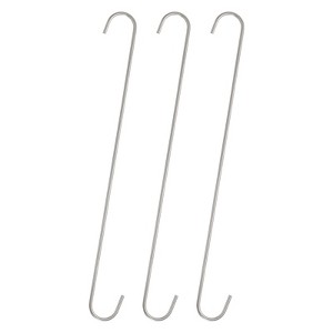 Unique Bargains High Manganese Steel Kitchen Garden Bathroom S-shaped Hooks and Hangers 3 Pcs - 1 of 4