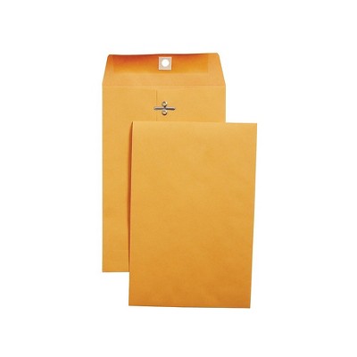 Staples Brown Kraft Clasp 6" x 9" Envelopes 100/Box 19267