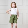 Hope & Henry Girls' Pull-On Cinched Waist Linen Short, Toddler - 2 of 4