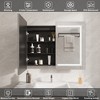 Lighted Medicine Cabinet with Mirror Wall Mounted Bathroom Mirror with Storage - 4 of 4