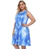 Coolmee Women's Summer Plus Size Midi Dresses Beach Casual Sleeveless Floral Print Tank Loose Sundress - 4 of 4