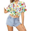 HAPPY BAY Hawaiian Shirts Womens Casual Tops Summer Button Down Beach Party Short Sleeve Vacation Blouses Button Up Tee Shirts - 2 of 4