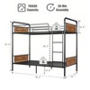Coucheta Twin Bunk Bed for Kids - Heavy duty convertible metal frame with guardrail & ladder. Noise free, no box spring needed - 4 of 4