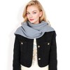 Anna-Kaci Women's Knitted Hooded Scarf with Versatile Design and Warm Ribbed Texture for Stylish Comfort and Winter Protection - 2 of 4
