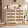 Rattan 8 Drawer Dressers for Bedroom, Tall Dresser with Deep Drawers, for Closet with Wide Top, Long Wooden Dresser for Living Room, Hallway - 2 of 4