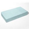 Bacati - Houndstooth Aqua Muslin 3 pc Toddler Bed Sheet Set 100 percent cotton - 4 of 4