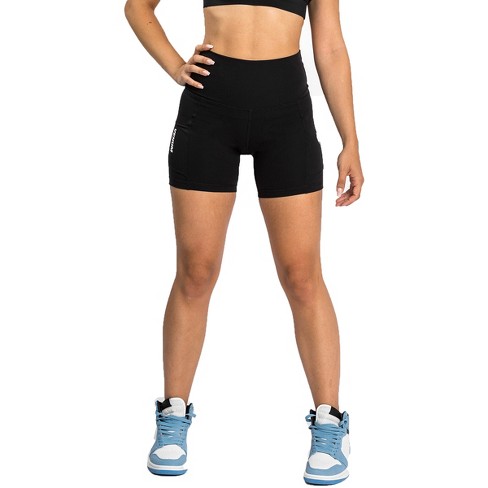 AE, Women's Fitness - Tie Shorts - Black, Workout Shorts Women