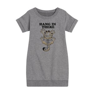 - Garfield - Hang In There Graphic Short Sleeve Fleece Dress - 1 of 3