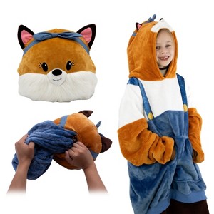 Sharewood Forest Friends Snugible Fiona the Fox Kids Size | Blanket Hoodie & Pillow - 1 of 4