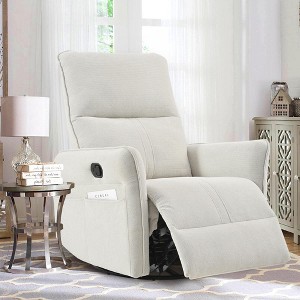 KTMBDW Swivel Rocker Recliner, Rocking Recliner Chair, Glider Chair, Small Rocker Recliners for Small Spaces, Living Room, Bedroom, Nursery, RV - 1 of 4