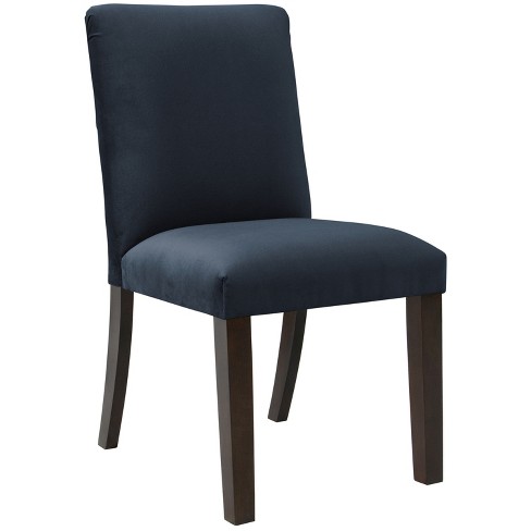 Aster Diamond Tufted Back Dining Chair Dark Gray Velvet Cloth Co