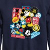 Boys' - Disney - Mickey Sticker Look Graphic Long Sleeve Fleece Sweatshirt - 2 of 4