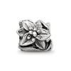 Black Bow Jewelry Sterling Silver Plumeria Bead Charm - 3 of 4