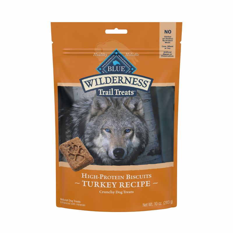 Blue Buffalo Wilderness 100% Grain-Free Biscuits Turkey Recipe Crunchy Dog Treats, 1 of 7
