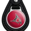 University of Wisconsin River Falls Primary Logo Black Leather Keychain - 3 of 4