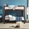 Saracina Home Adyn Contemporary Kids' Twin Over Twin Bunk Bed with Ladder on End Walnut - 2 of 4