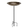 Good Directions 33" Beaded Copper Bird Bath & Garden Pole -  Aged Brass & Black - 4 of 4