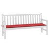 vidaXL Comfortable Garden Bench Cushion - Stylish Red 70.9"x19.7"x1.2" Oxford Fabric - Easy-to-Attach Ropes Included - 3 of 4