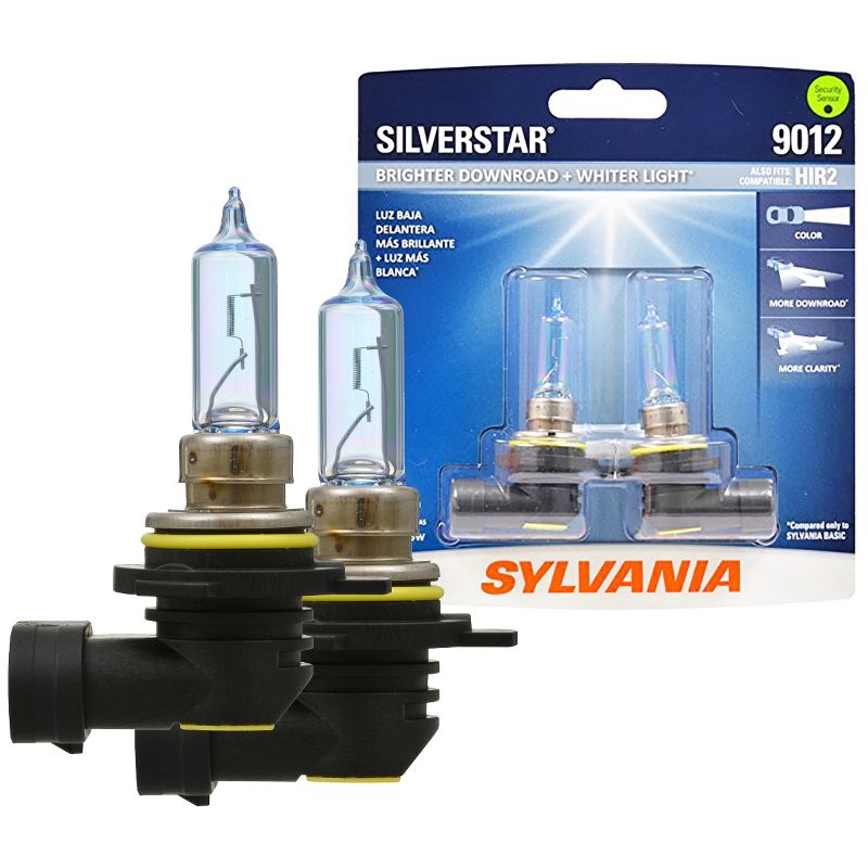 SYLVANIA 9012 SilverStar Halogen Headlight Bulb, (Contains 2 Bulbs), 1 of 8