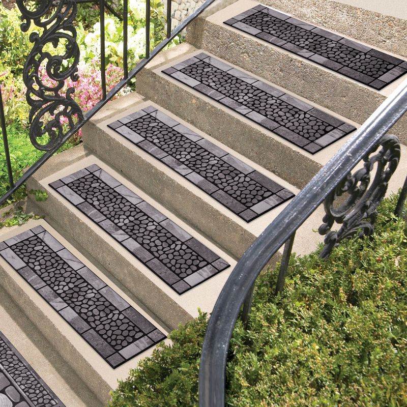 Collections Etc Stone and Pebbles Rubber Stair Tread, 2 of 4