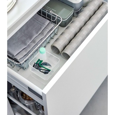 Small White Stackable Clear Plastic Drawer Organizers