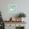 Amanti Art Cute Christmas Poodle by Carrie Cantwell Canvas Art Framed - 4 of 4