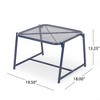 Lyngins Modern Mesh Outdoor End Table, Rectangle Powder-Coated Metal Patio End Table for Outside Use, Patio Side Table - 4 of 4
