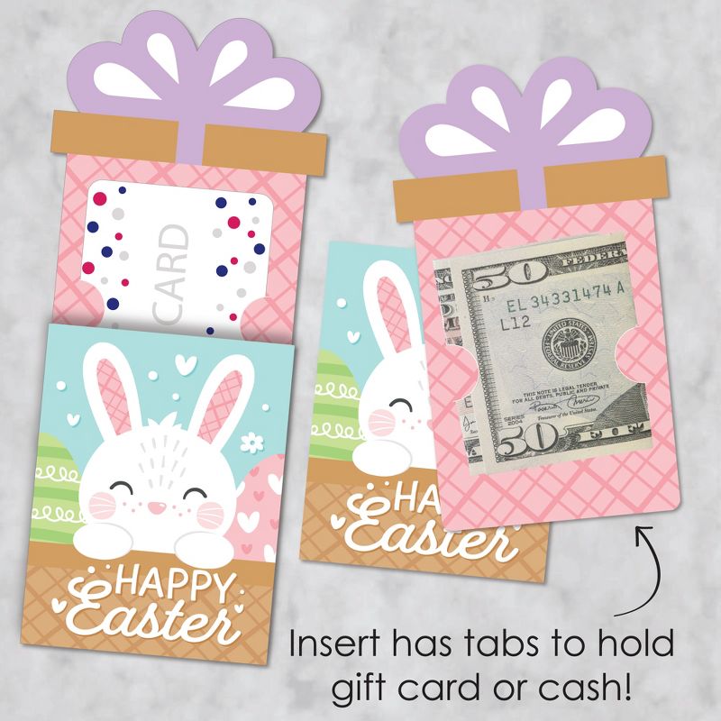 Big Dot of Happiness Spring Easter Bunny - Happy Easter Party Money and Gift Card Sleeves - Nifty Gifty Card Holders - Set of 8, 3 of 9