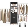 Aheaplus 21''-96'' Adjustable Closet System with 3 drawers, Hanging Rods, Storage Shelves - 2 of 4