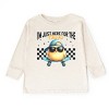 The Juniper Shop I'm Just Here For the Chicks Checkered Toddler Long Sleeve Tee - 2 of 4
