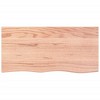 vidaXL Table Top Light Brown 39.4"x19.7"x(0.8"-2.4") Treated Solid Wood Oak - 3 of 4