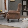 VYNXARIA COOLMORE Coffee PU Armchair - Chic & Comfortable Accent Chair for Any Room - 3 of 4
