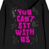 Mean Girls You Can't Sit With Us Long Sleeve Black Adult Zip-Up Hoodie - 4 of 4