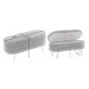 Velvet Cushioned Bench With Storage Upholstered Bench Oval Bed Bench With Storage Bedside Bench With Wood Legs-Cuddlewood - 4 of 4