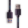 SatelliteSale Digital USB 3.0 Data Cable Male to Male Type A SuperSpeed 5Gbps Universal Wire PVC Black Cord - 3 of 4