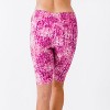 Calypsa Women's Chlorine Resistant High Waisted Long Bike Swim Shorts - 3 of 4