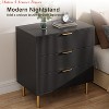 Entryway 3 Drawer Dresser, Wood Chest of Drawers Organizer Storage w/Handle, Small Storage Cabinet, Modern Design Dresser - 3 of 4