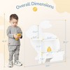 Arceso  Kids Bookshelf, Toddler Bookshelf for Kids, Baby Montessori Bookshelf and Toy Storage, Wooden Kids Bookcase, Book Shelf White - 2 of 4