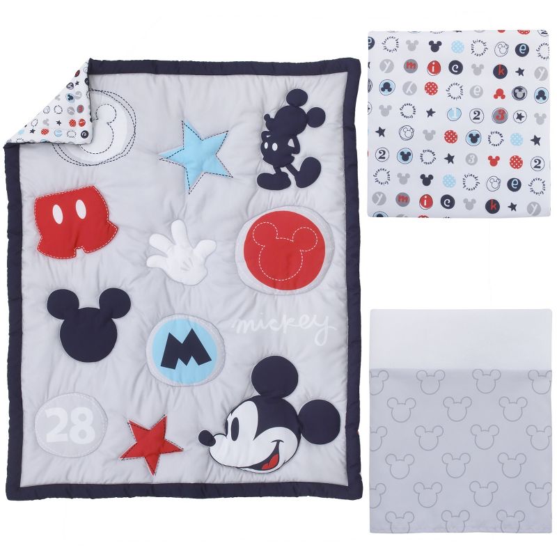 Disney Amazing Mickey Mouse 3 Piece Nursery Crib Bedding Set, 2 of 8